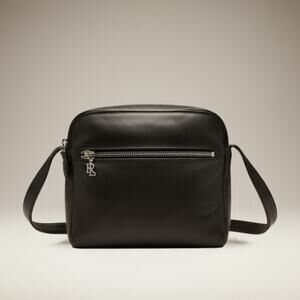 Ralph Lauren Leather Camera Bag Black Crossbody Shoulder Logo Vintage Classic